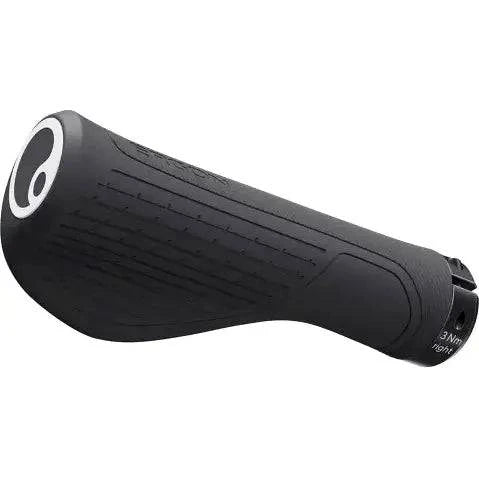 Ergon Gs1-S Evo handvatten voor mountainbikes, zwart en ergonomisch ontworpen voor comfortabel gebruik.