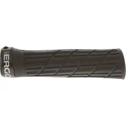 Ergon Ge1 Evo handvatten voor fiets, zwart met ergonomisch ontwerp en zachte grip voor comfortabel fietsen.