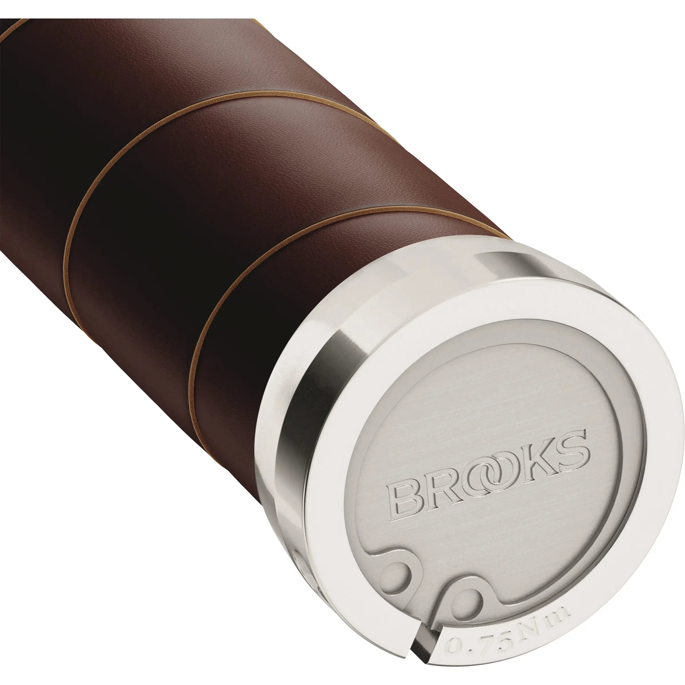 Brooks Slender Leather Handvatten van 100mm voor fiets, leer met fijne afwerking en natuurlijke uitstraling.