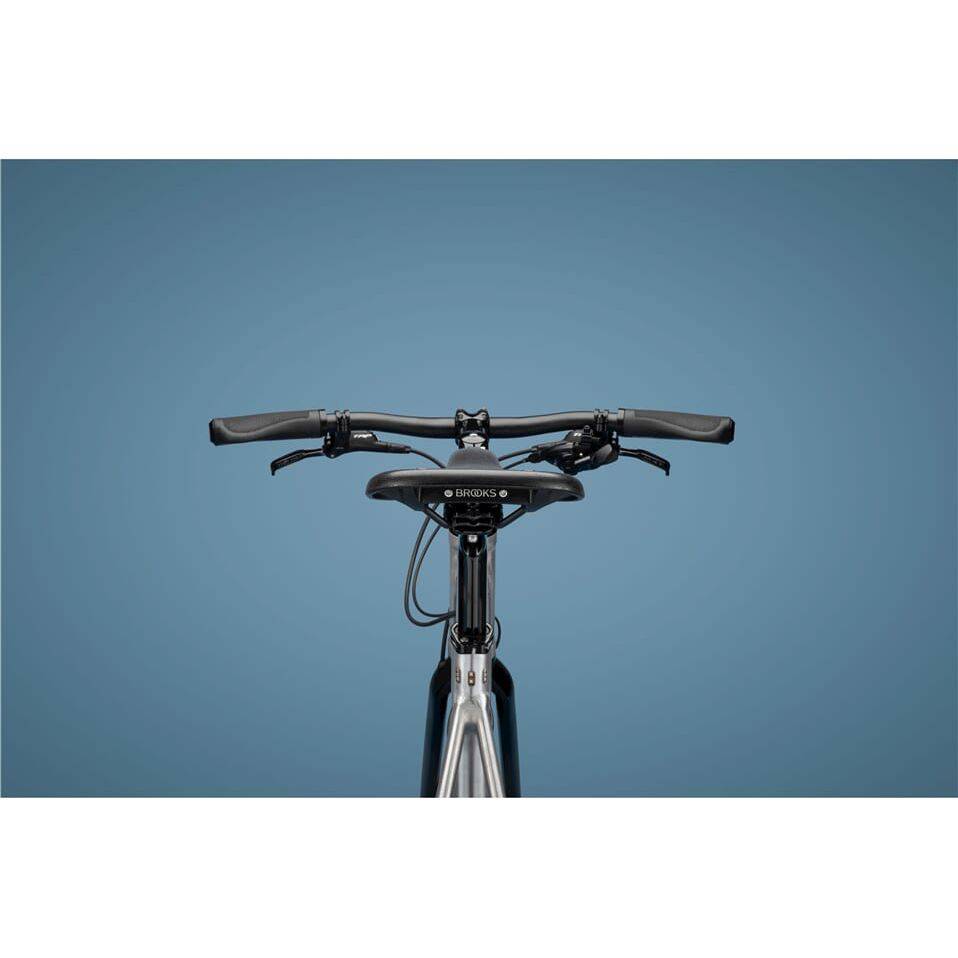 Brooks ergonomische Cambium handvatten in zwart met zachte grip en duurzame materialen, geschikt voor fietscomfort en controle.