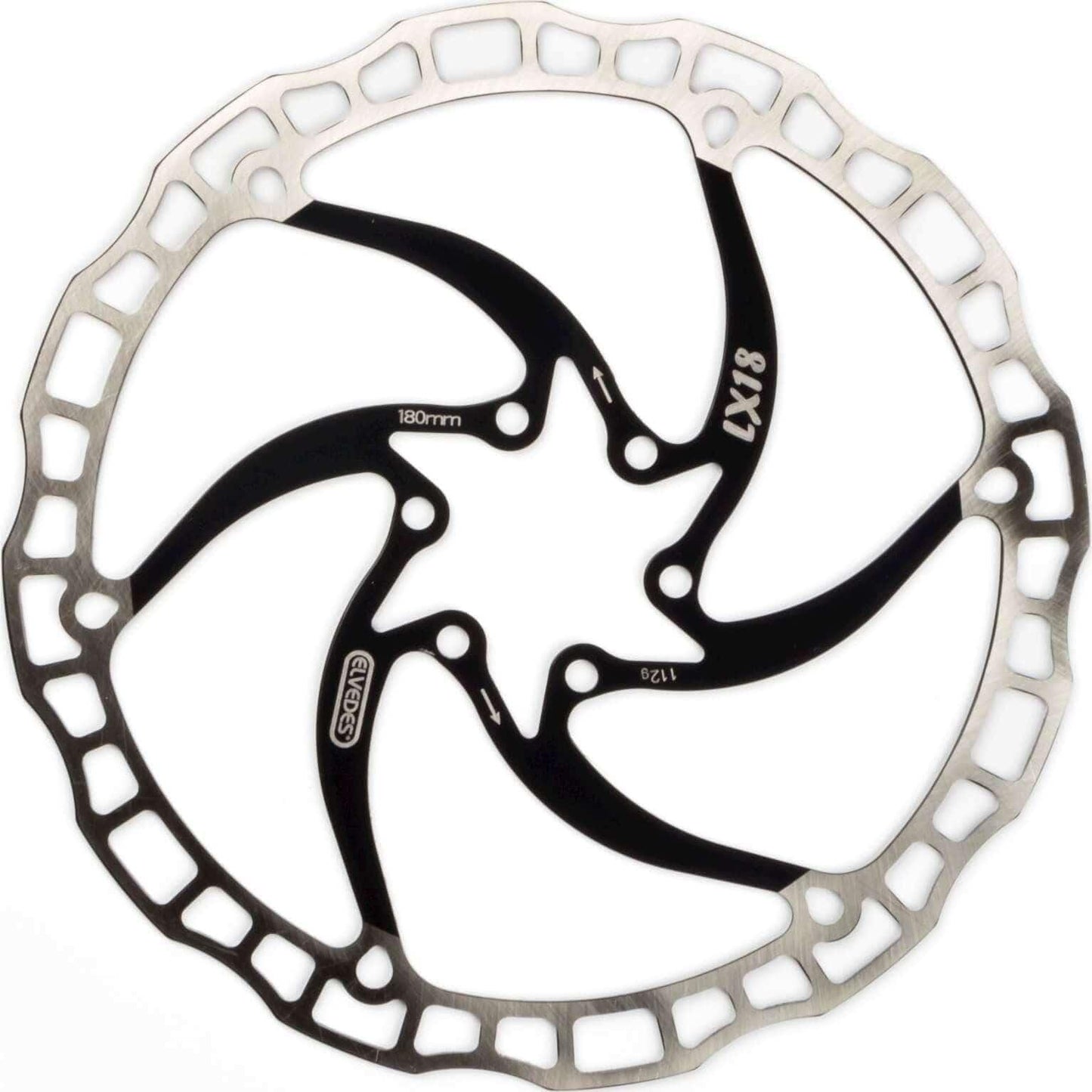 Elvedes Remschijf Lx18 One Piece 180Mm Zwart - Le Coq Wielerartikelen