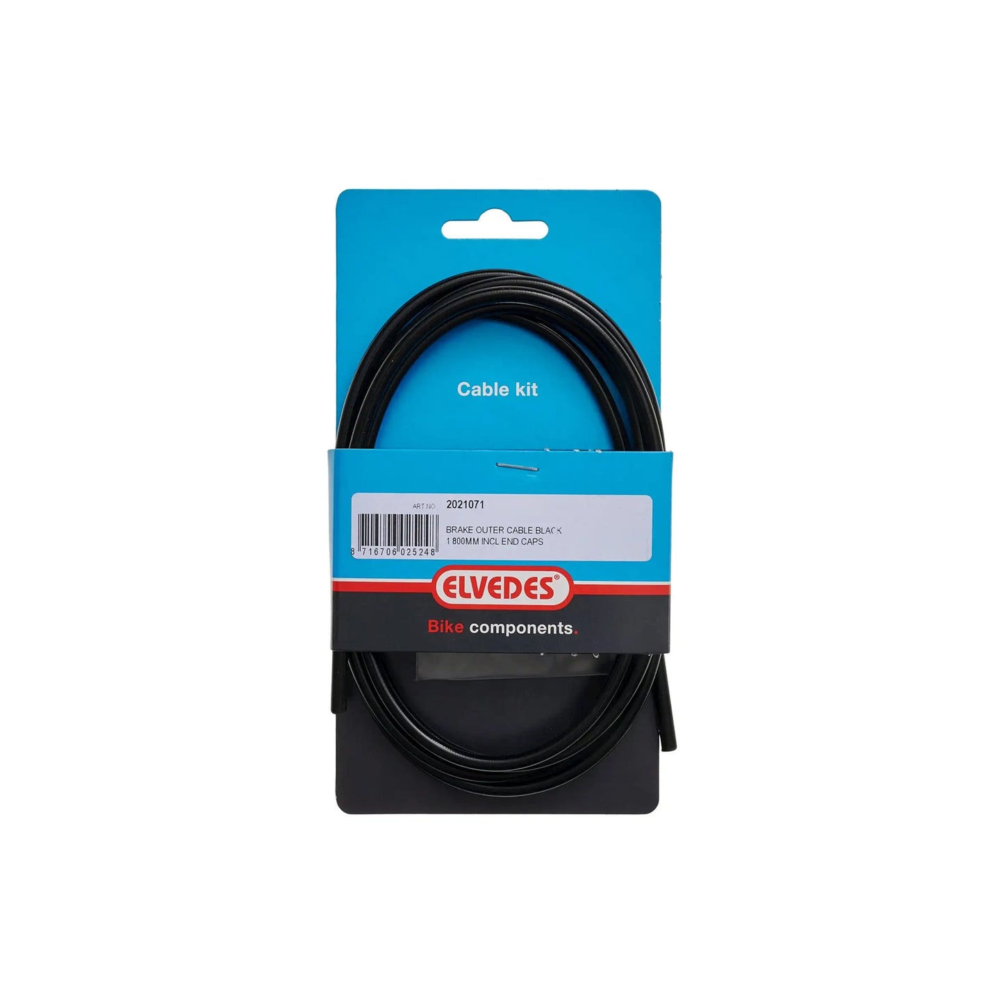 Elvedes Rem Buitenkabel 1800Mm Incl. 2 Ferrules Zwart - Le Coq Wielerartikelen