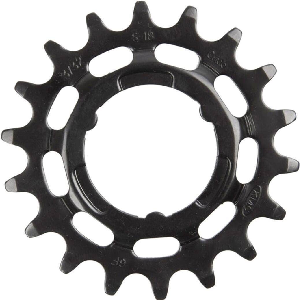 Kmc Shimano 3/32 tandwiel voor fiets, zwart met zilveren tanden, geschikt voor race- en mountainbikes