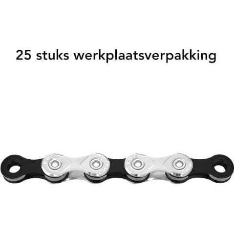 Ds Kmc Ketting X11 Silver/Black 118 Schakels Bulk (25) - Le Coq Wielerartikelen