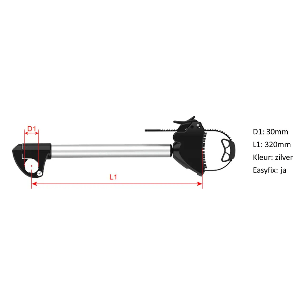 Pro-User framehouder 30mm afsluitbaar lang Amber - Le Coq Wielerartikelen