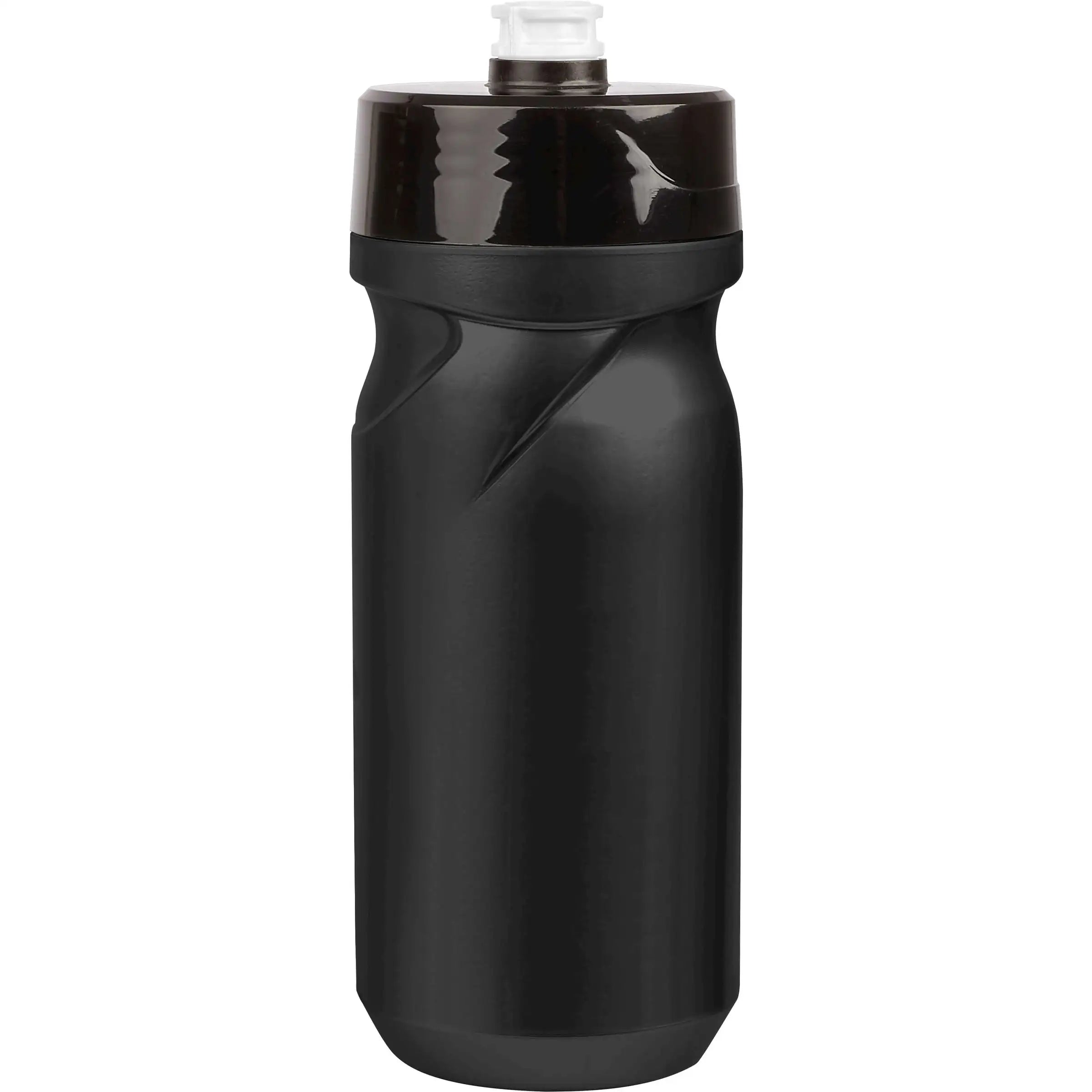 Polisport S600 bidon van 600 ml met schroefdop, ideaal voor fietsen, in zwart met merklogo zichtbaar