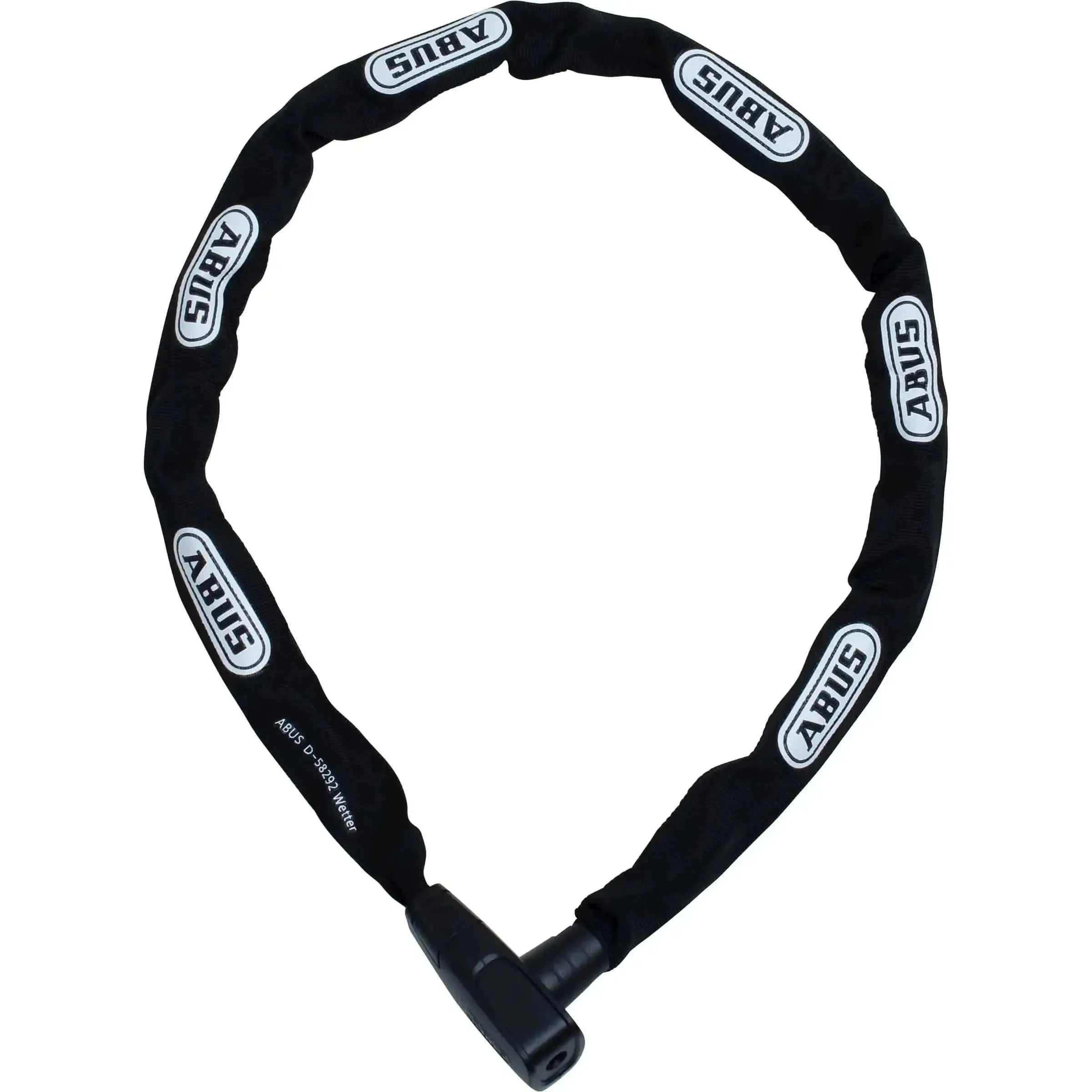Abus Citychain 6800 kettingslot van 110 cm met textielhoes en 6 mm ketting voor veilig fietsen.