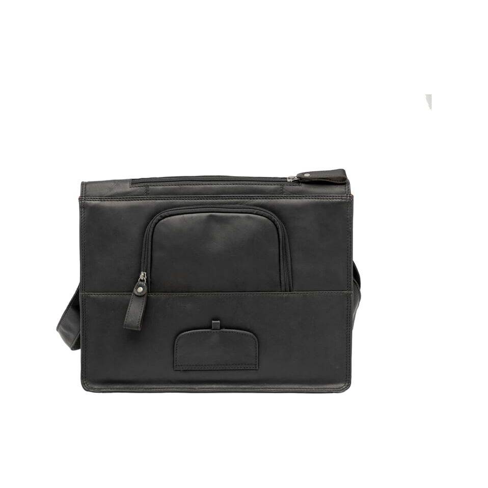Fietstas New Looxs Fellini 18 Liter 40 X 15 X 32 Cm - Gemaakt Van Luxe Leder - Zwart - Le Coq Wielerartikelen