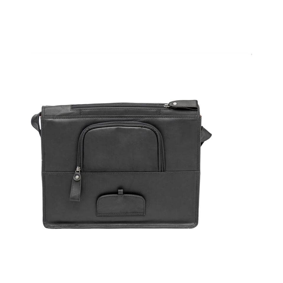 Fietstas New Looxs Fellini 18 Liter 40 X 15 X 32 Cm - Gemaakt Van Luxe Leder - Zwart - Le Coq Wielerartikelen