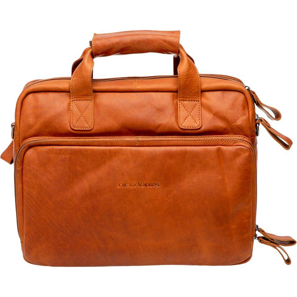 Fietstas New Looxs Cali 17 Liter 40 X 15 X 31 Cm - Gemaakt Van Luxe Leder - Cognac - Le Coq Wielerartikelen