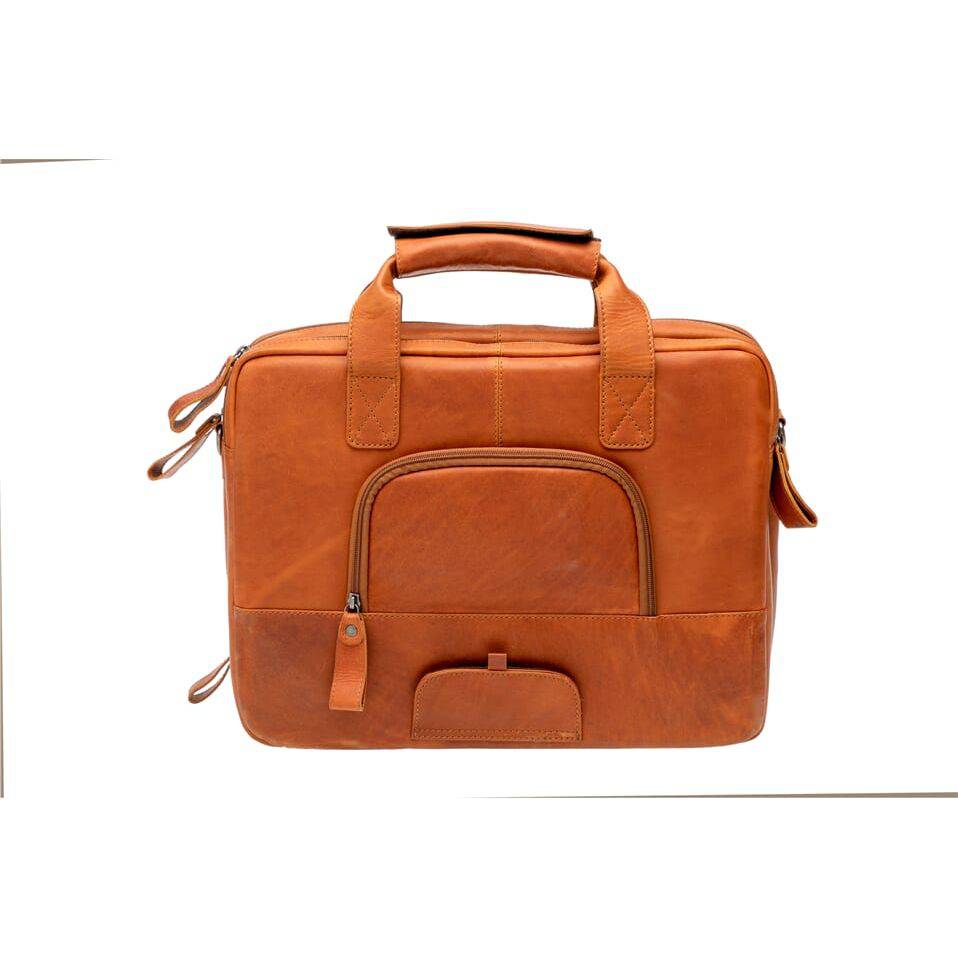 Fietstas New Looxs Cali 17 Liter 40 X 15 X 31 Cm - Gemaakt Van Luxe Leder - Cognac - Le Coq Wielerartikelen