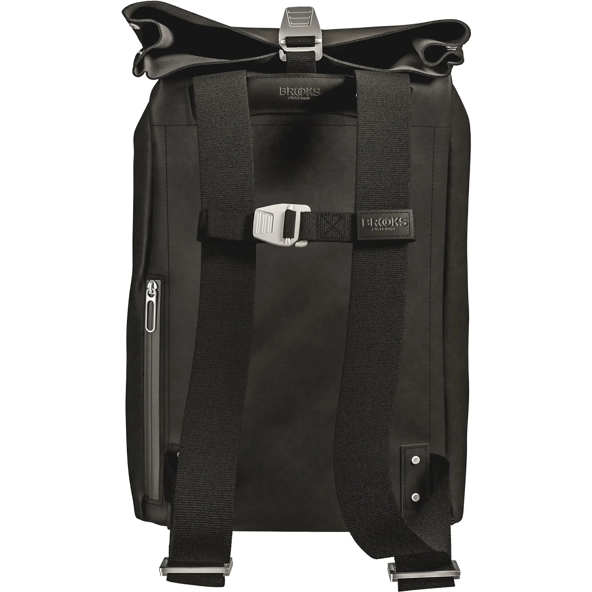 Brooks Pickwick M Leather rugzak met 26L capaciteit, zwart leer, met verstelbare schouderriemen en handvat, voor dagelijks gebruik