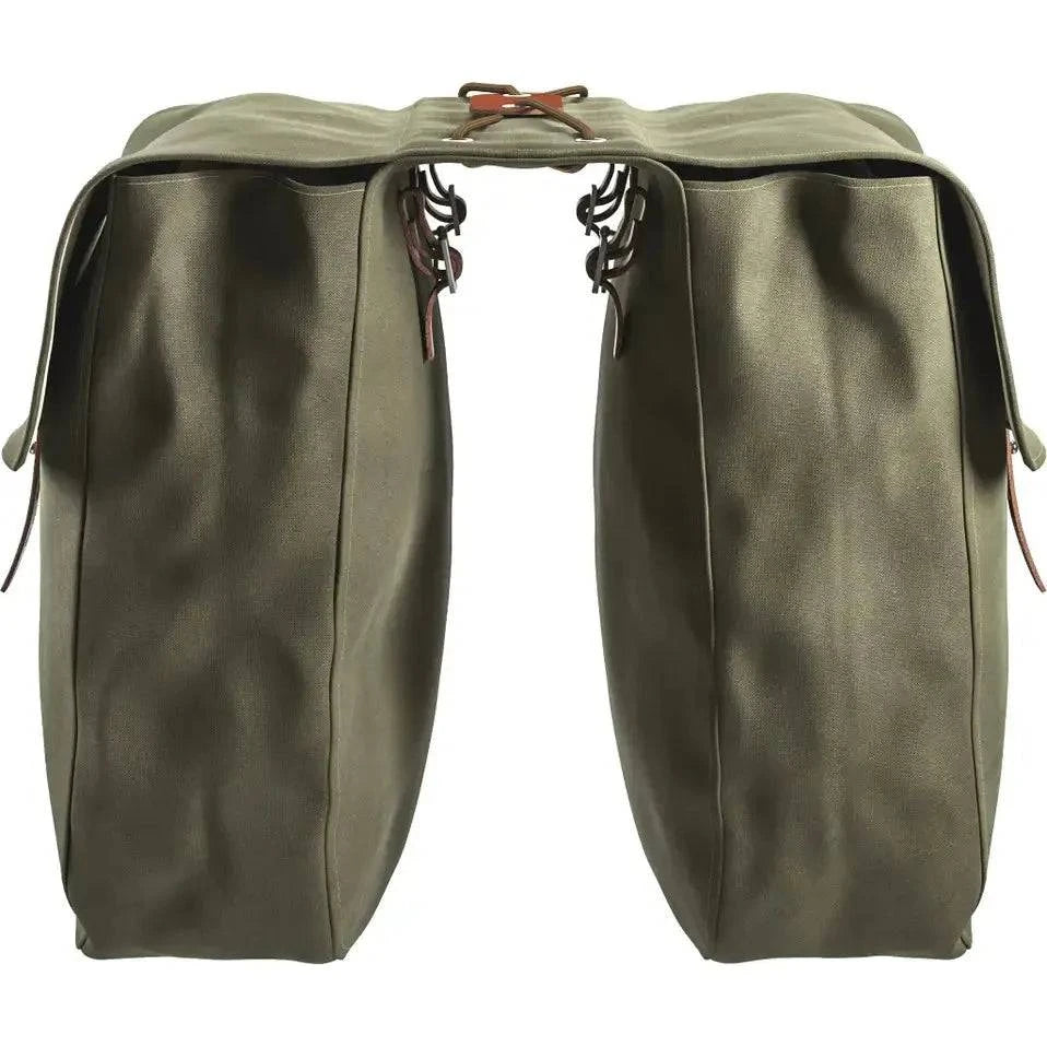 Brooks dubbele fietstas Brick Lane Panniers 30L, waterbestendige bagagehoes voor fietsers, in zwart met reflectie details