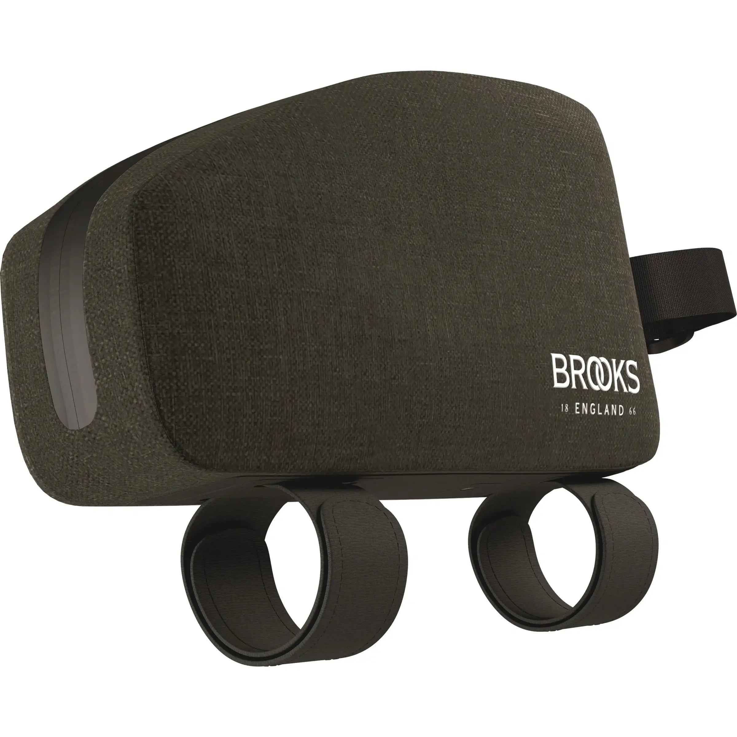 Brooks Frametas Scape top tube tas met bevestigingsbouten, 0,9L bikepacking tas voor fietsaccessoires