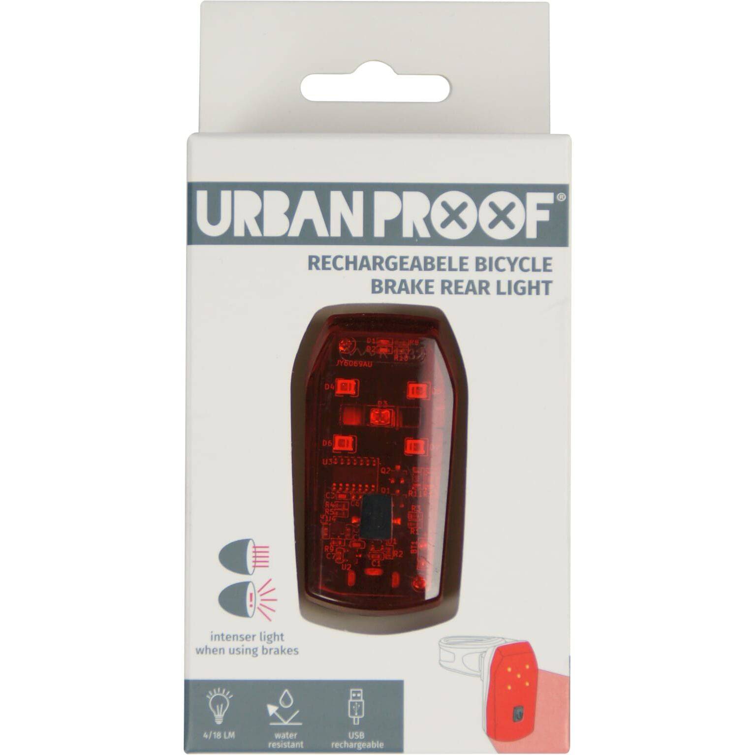 Urban Proof Achterlicht Brake Remlicht Usb - Le Coq Wielerartikelen