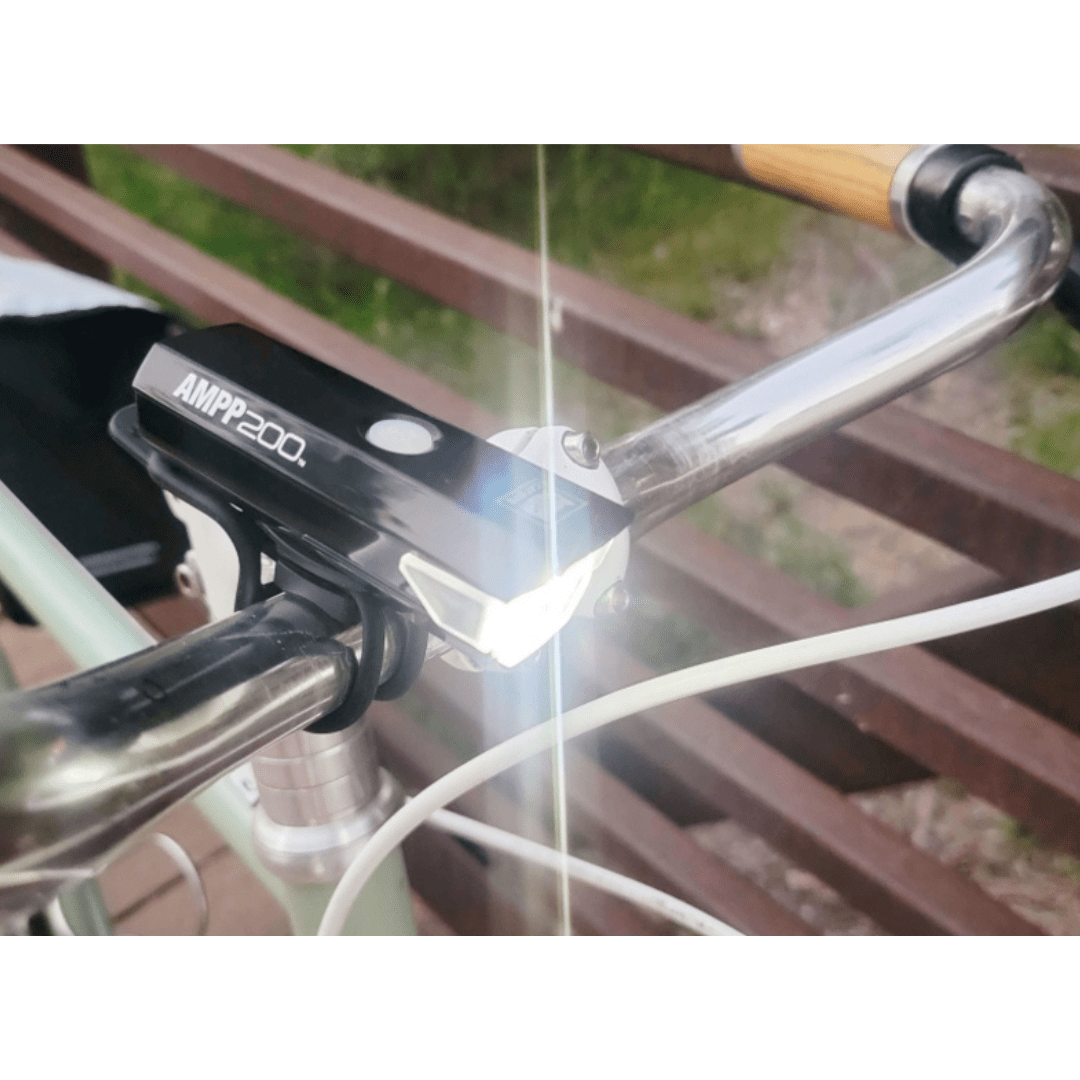 Koplamp Cateye Ampp200 Hl-El042Rc Led Usb Oplaadbaar Accu Zwart - Le Coq Wielerartikelen