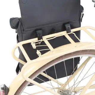Blauwe Weathergoods Sweden fietstas voor kinderen met verstelbare riemen en waterbestendige stof, geschikt voor kinderfietsen