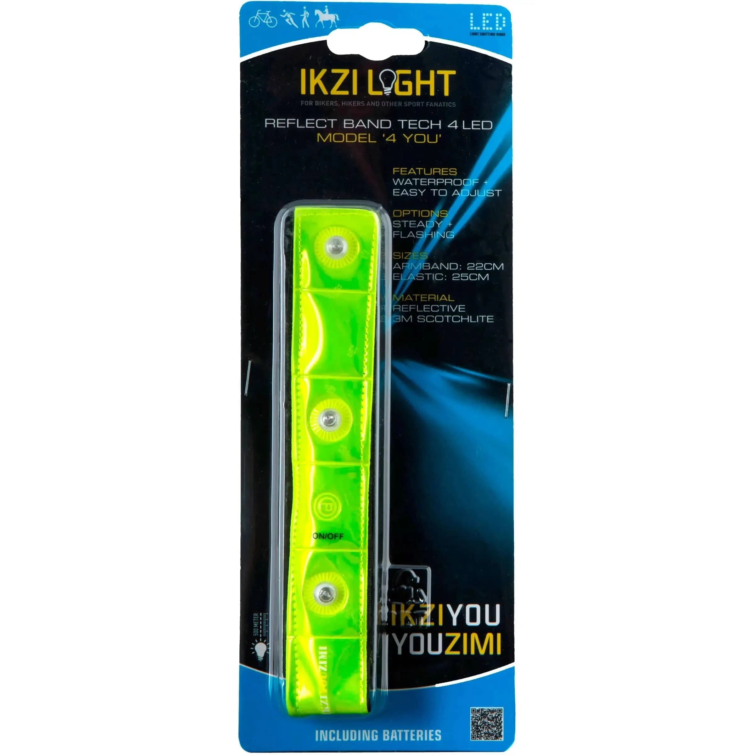 Ikzi Reflectie Armband Met 4 Led - Le Coq Wielerartikelen