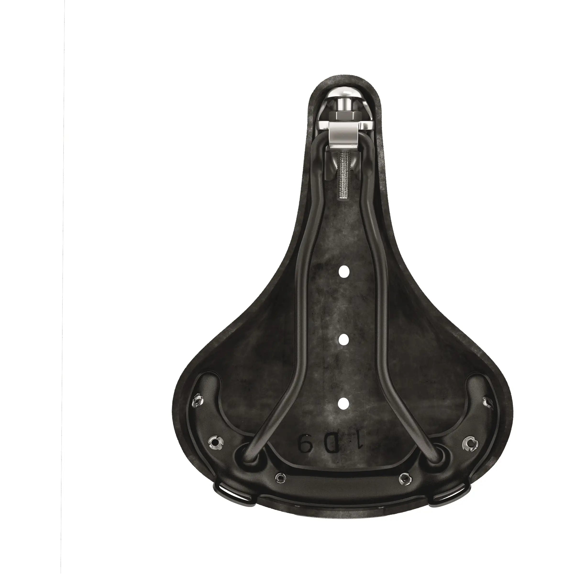 Brooks Fietszadel B17S voor dames, comfortabel stadsfiets en e-bike zadel met leren bekleding, zichtbaar in de afbeelding.