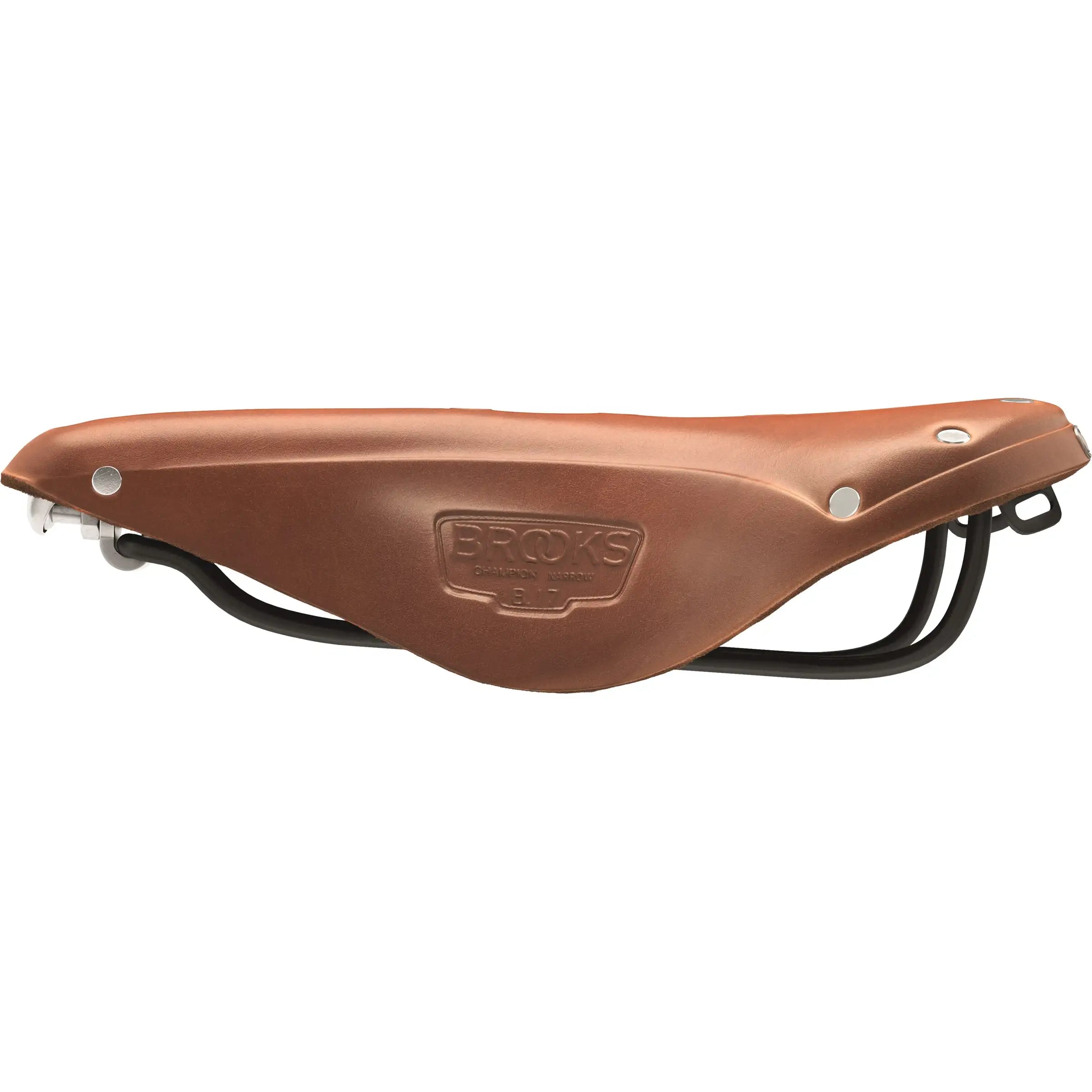 Brooks Fietszadel B17 Narrow, comfortabel stadsfiets en e-bike zadel, met leren bekleding en slanke vorm voor dagelijks gebruik
