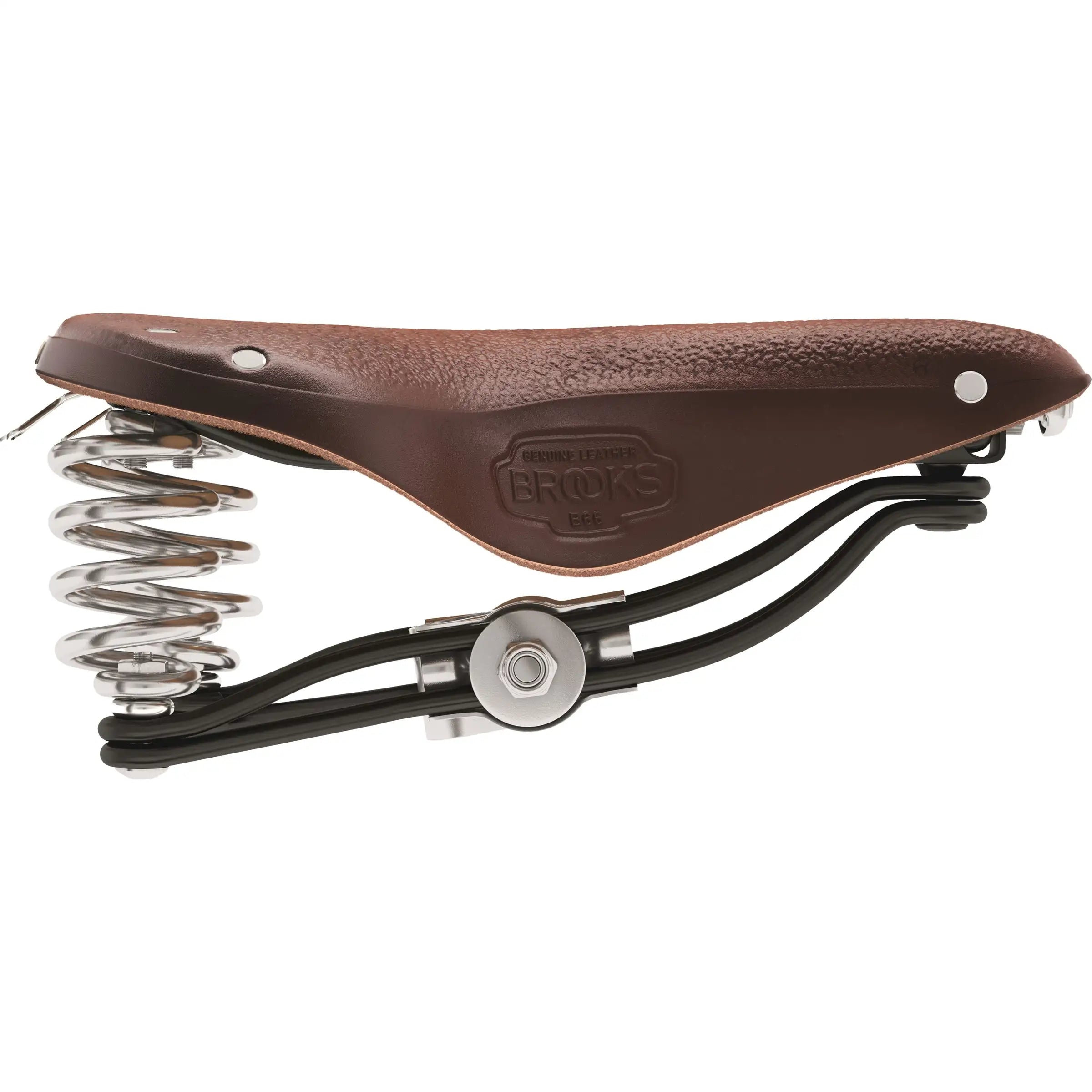 Brooks Fietszadel B66 voor heren, comfortabel stadsfiets en E-bike zadel, zacht leer en vintage design.