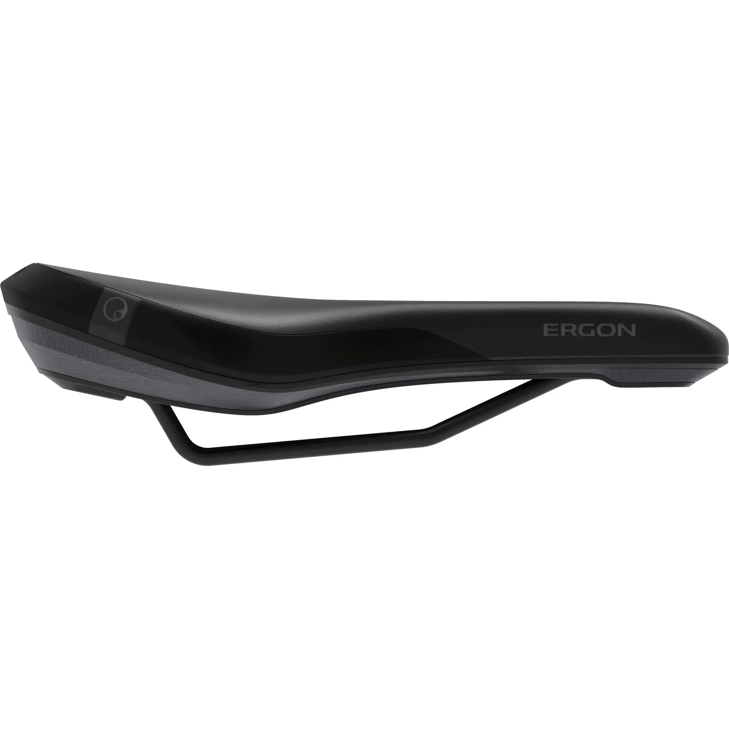 Ergon Fietszadel Smc Core voor dames, zwart/grijs, geschikt voor stadsfietsen en e-bikes, met ergonomisch ontwerp en comfortabele zadelvorm