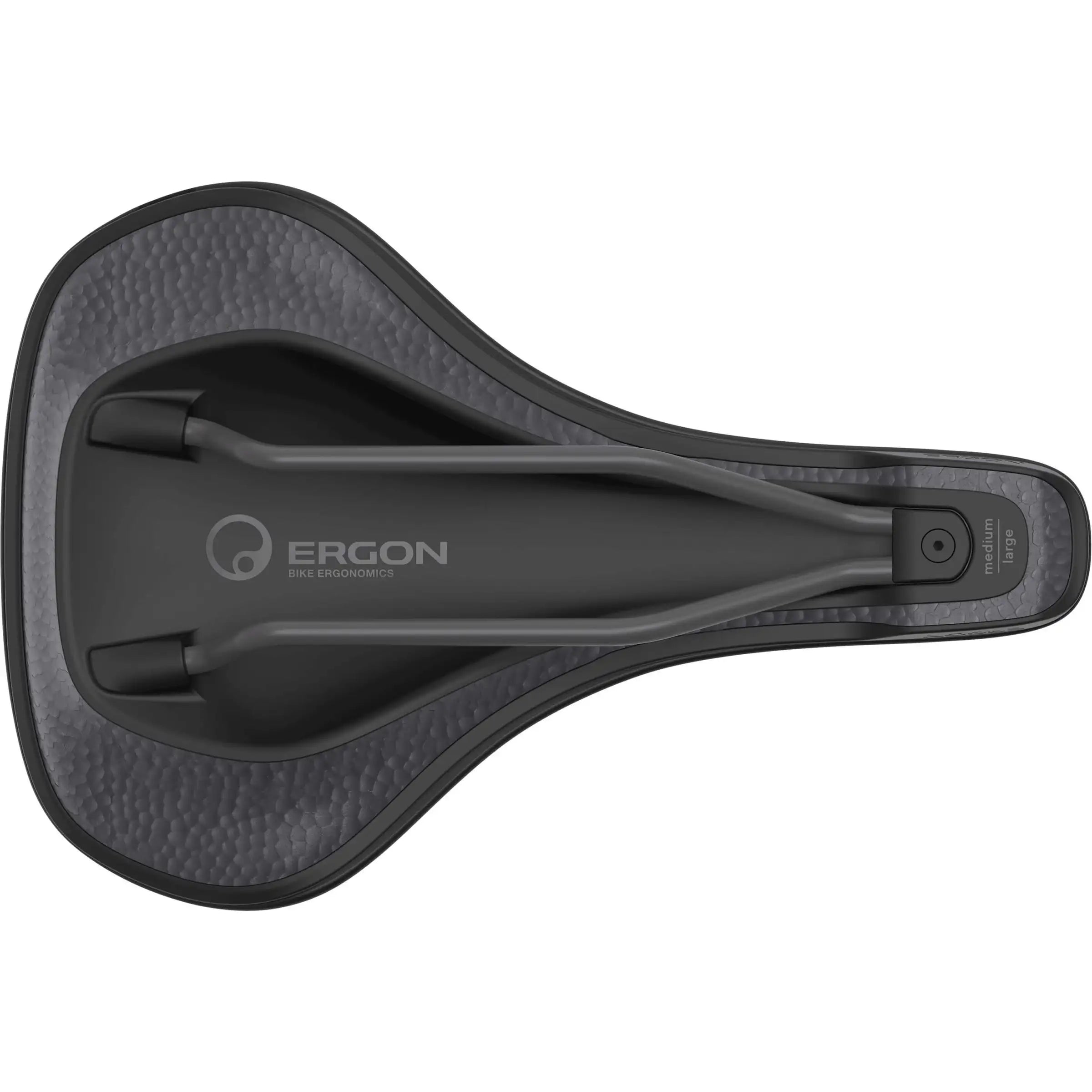 Ergon Fietszadel St Core Evo Men zwart en grijs, comfortabel stadsfiets- en e-bike zadel met ergonomisch ontwerp