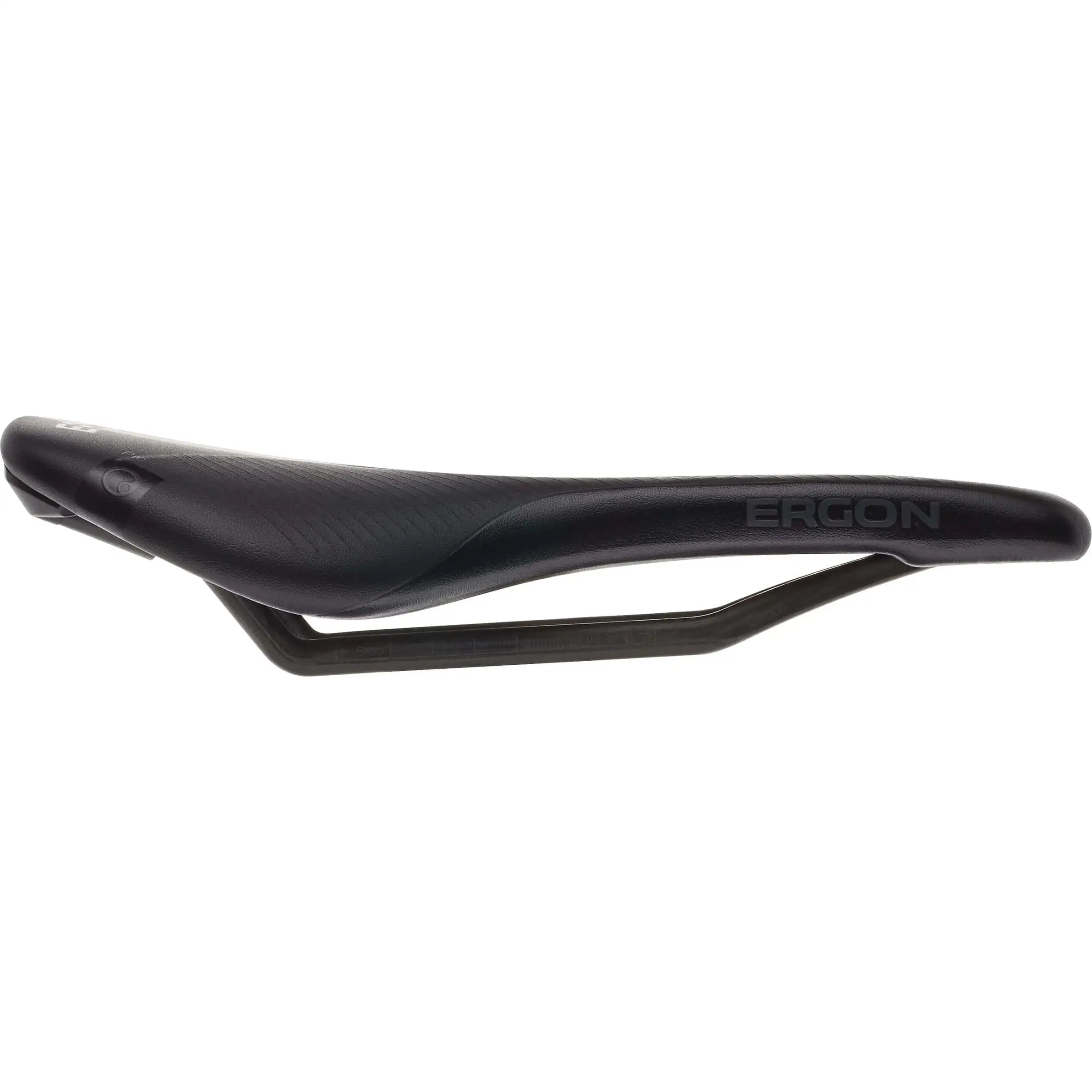 Ergon Sr Pro Carbon dames fietszadel in zwart, lichtgewicht racefiets en MTB zadel met ergonomisch ontwerp