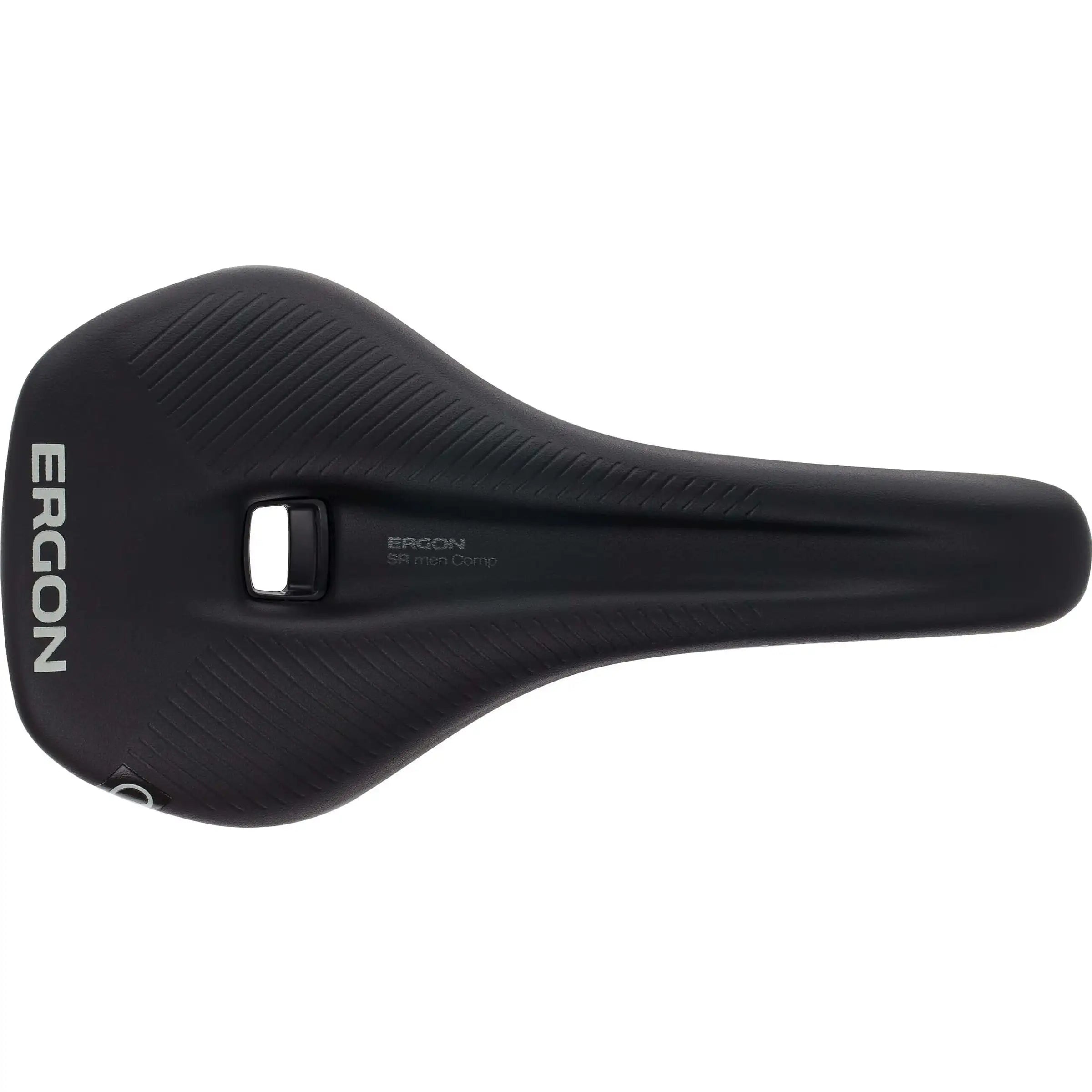 Ergon Sr Comp heren racefiets en MTB zadel in zwart, S/M maat, ontworpen voor comfort en prestaties tijdens het fietsen.