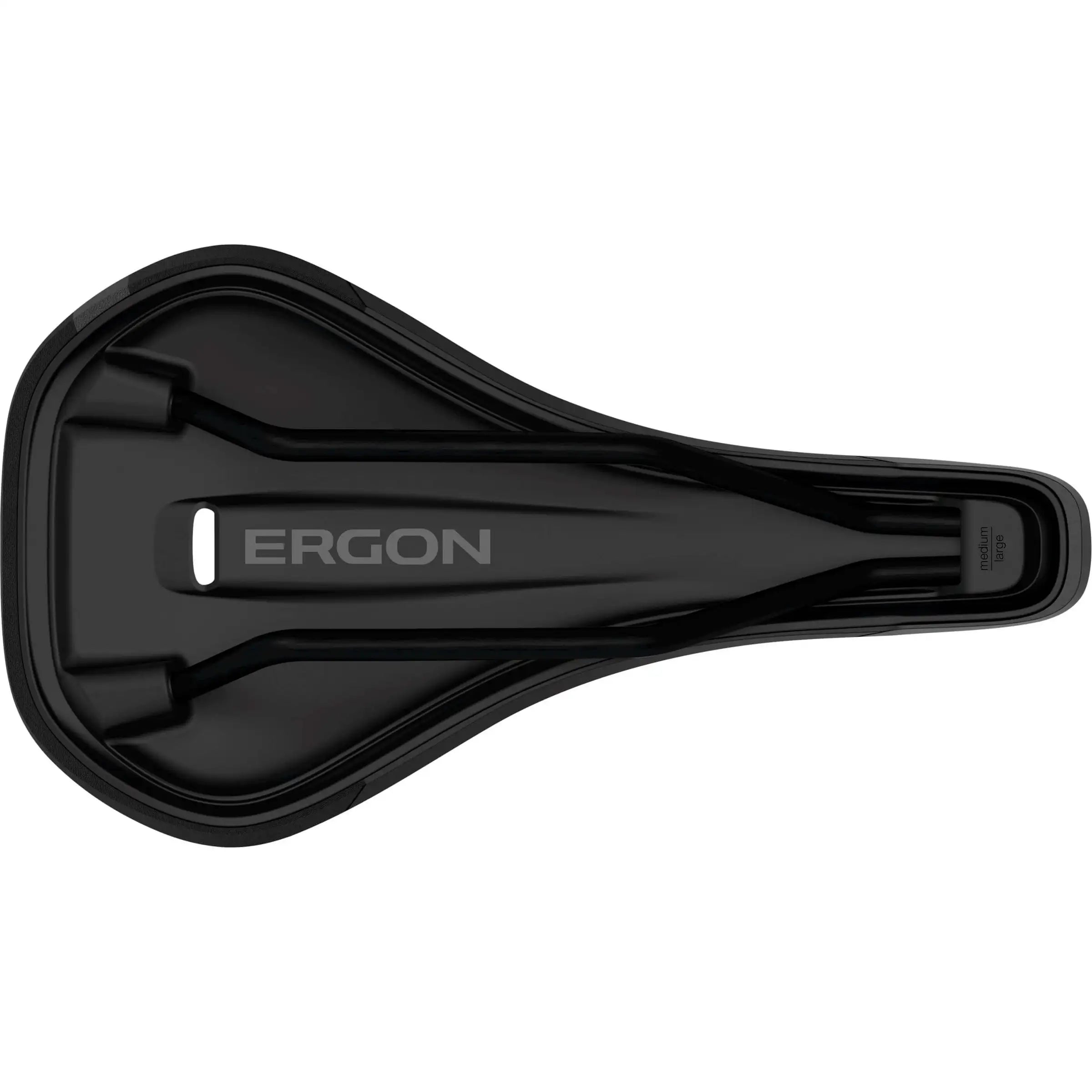 Ergon Sm Enduro heren fietszadel in zwart, geschikt voor stadsfietsen en e-bikes, met comfortabele en duurzame afwerking.