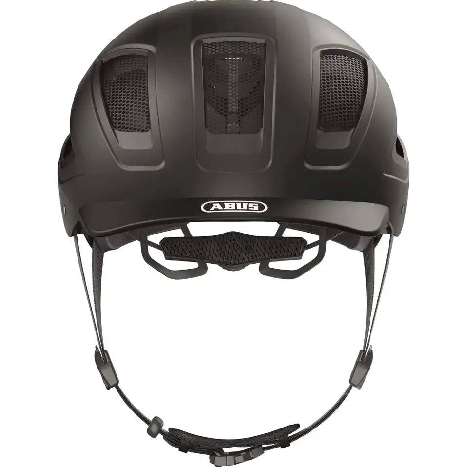 Abus Hyban 2.0 Speed Pedelec helm met MIPS en led-achterlicht, comfortabele fietshelm voor snelle e-bikes in titanium kleur
