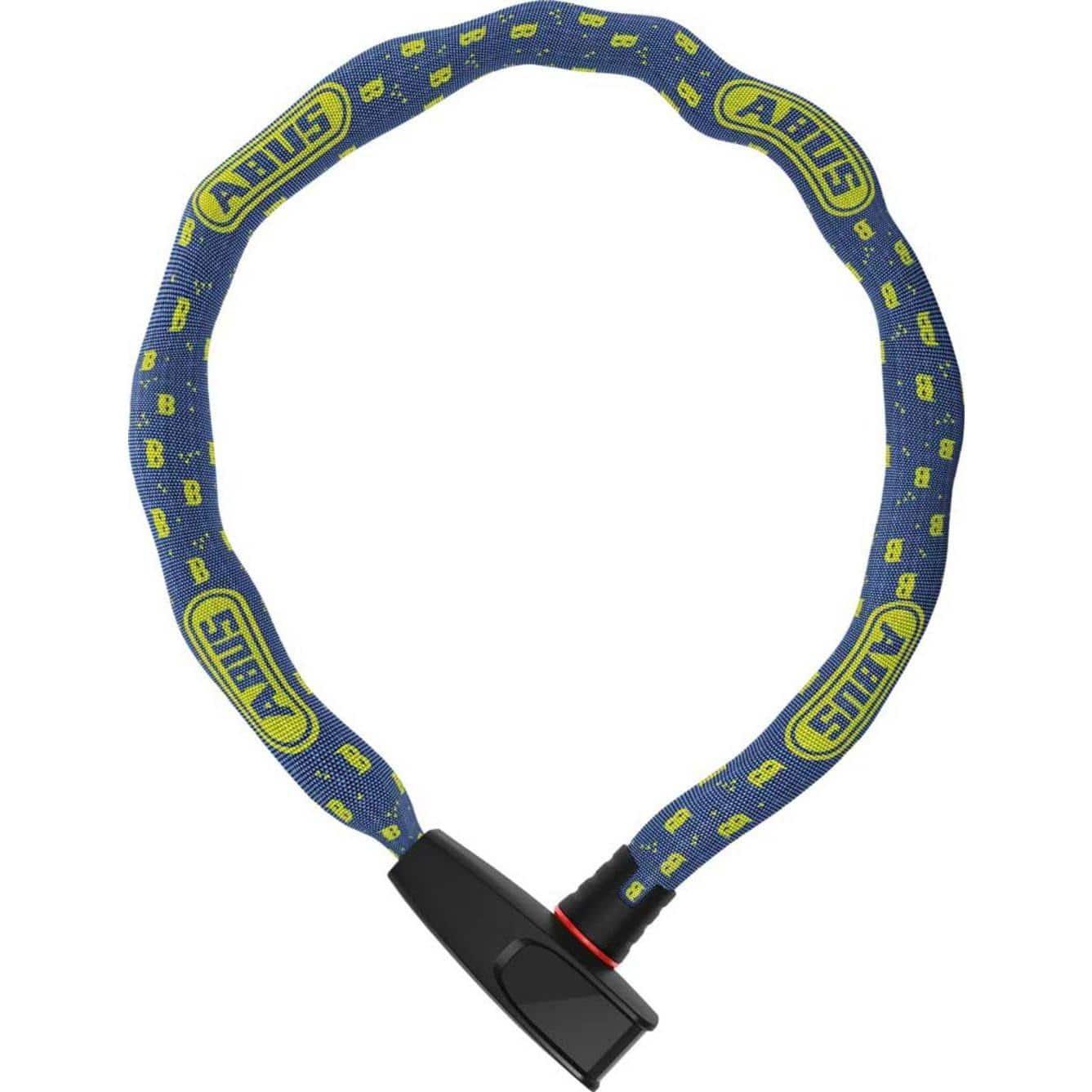 Blauw Abus Catena 6806K kettingslot van 85 cm met 6 mm ketting en slothoes, geschikt voor beveiliging.