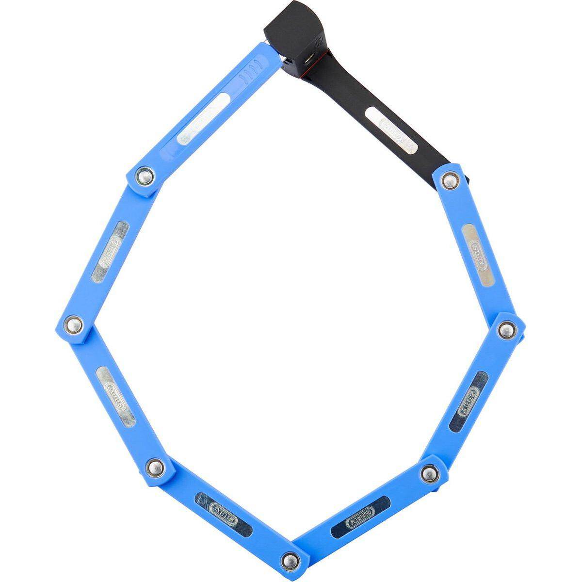 Blauw Abus vouwslot uGrip Bordo Big 5700 SH, 100cm, stevig fietsslot met metalen ketting en beveiligingsmechanisme.
