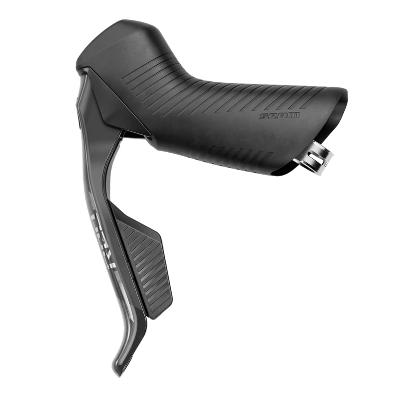 Sram Red AXS E1 12/13 hydraulische shifters van carbon zwart, voor elektronische 12-speed snelwissels, links en rechts.