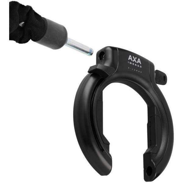 Axa Set Ringslot Imenso Xl +Insteekketting Ulc 130 + Zadeltas - Zwart - Le Coq Wielerartikelen