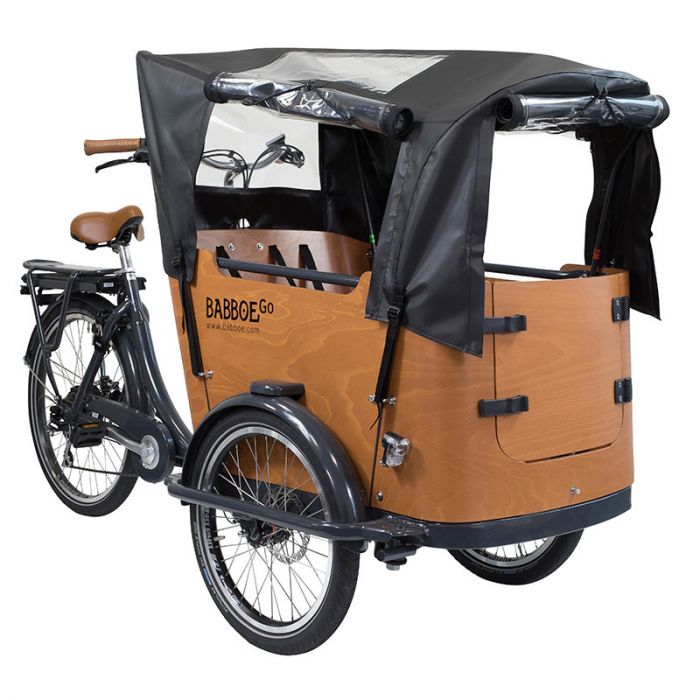 Babboe Regentent Go Pvc Zwart Set Met Tentstokken - Le Coq Wielerartikelen