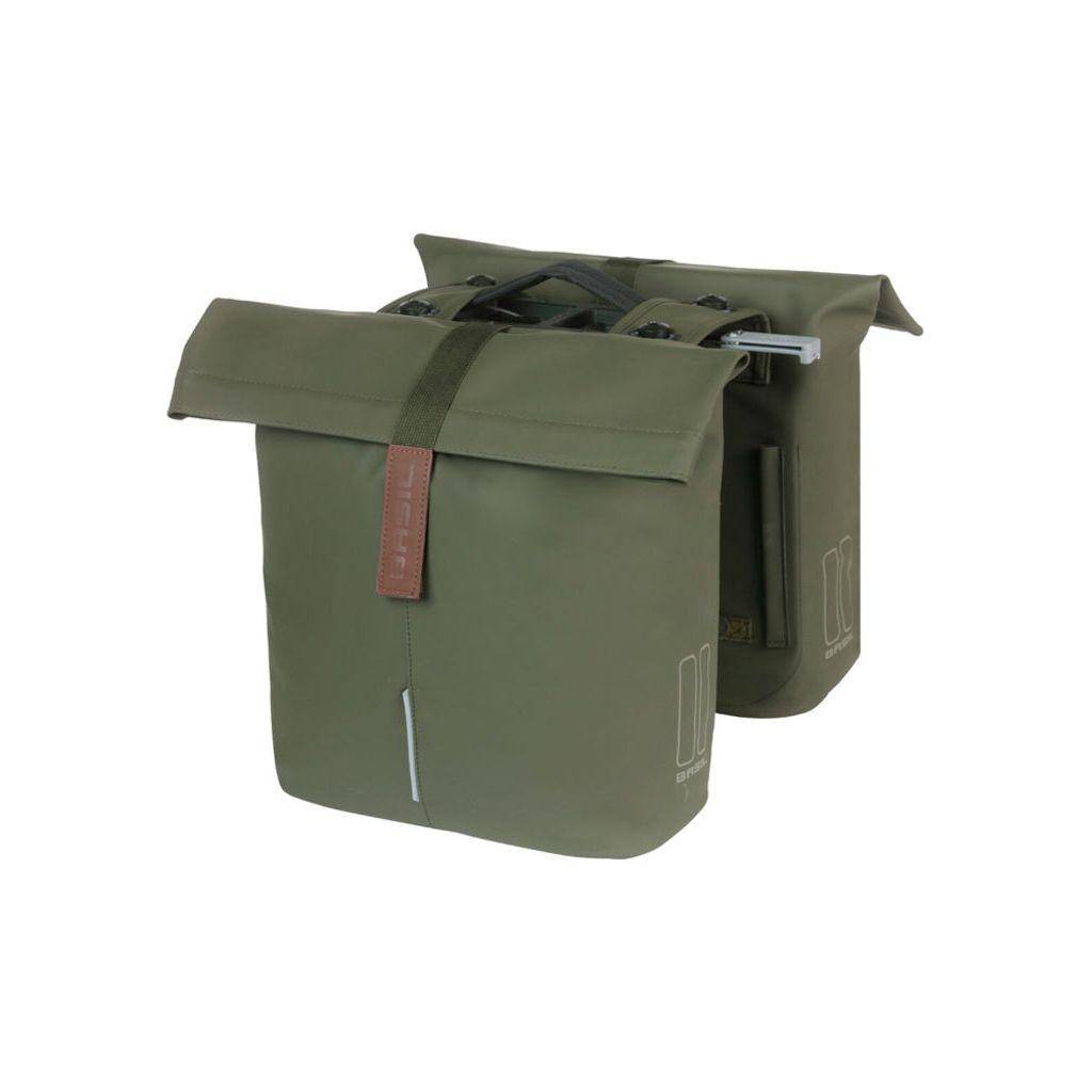 Basil Dubbele Fietstas City Mik 28-32 Liter 12 X 30 X 33 Cm - Le Coq Wielerartikelen