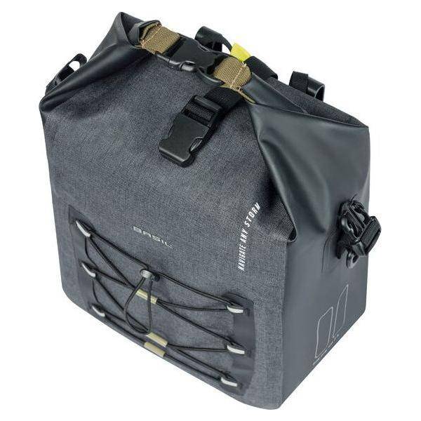 Basil Enkele Fietstas Navigator Storm M 12-15 Liter 34 X 28 X 17 Cm - Zwart - Le coq wielerartikelen