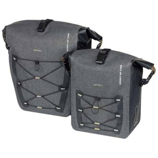 Basil Enkele Fietstas Navigator Storm M 12-15 Liter 34 X 28 X 17 Cm - Zwart - Le coq wielerartikelen