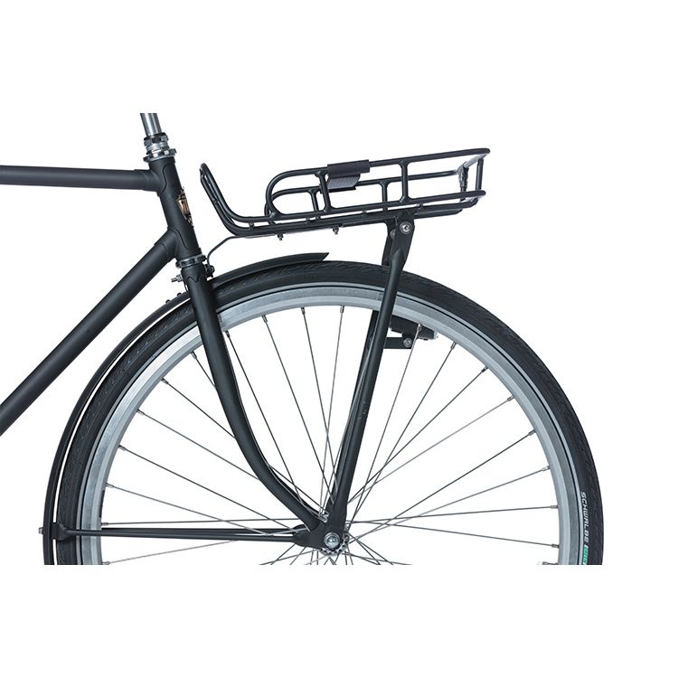 Basil Portland voordrager zwart voor fiets, 41x33x51 cm, stevig en praktisch voor fietstassen en accessoires