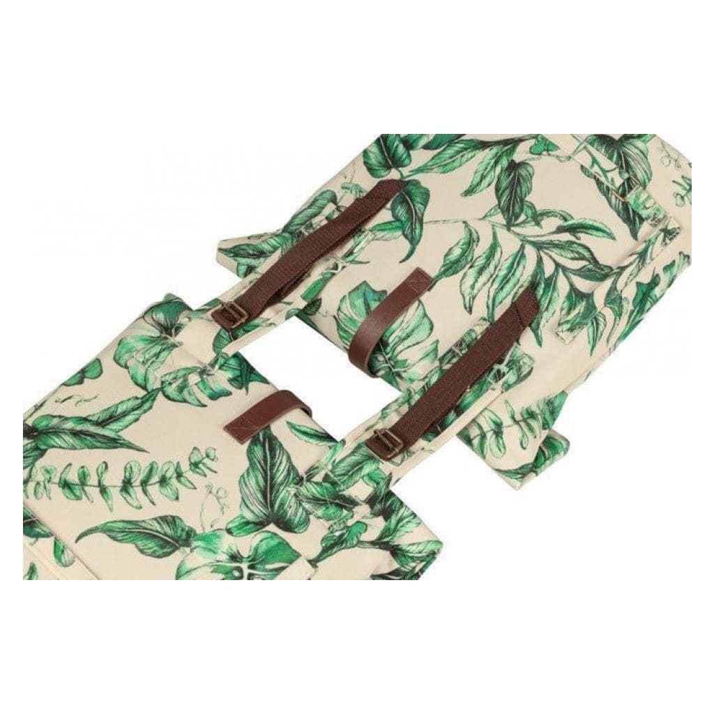 Basil Dubbele Fietstas Ever-Green, groene dubbele fietstas van 28 tot 32 liter, 28x16x35 cm voor fietsaccessoire