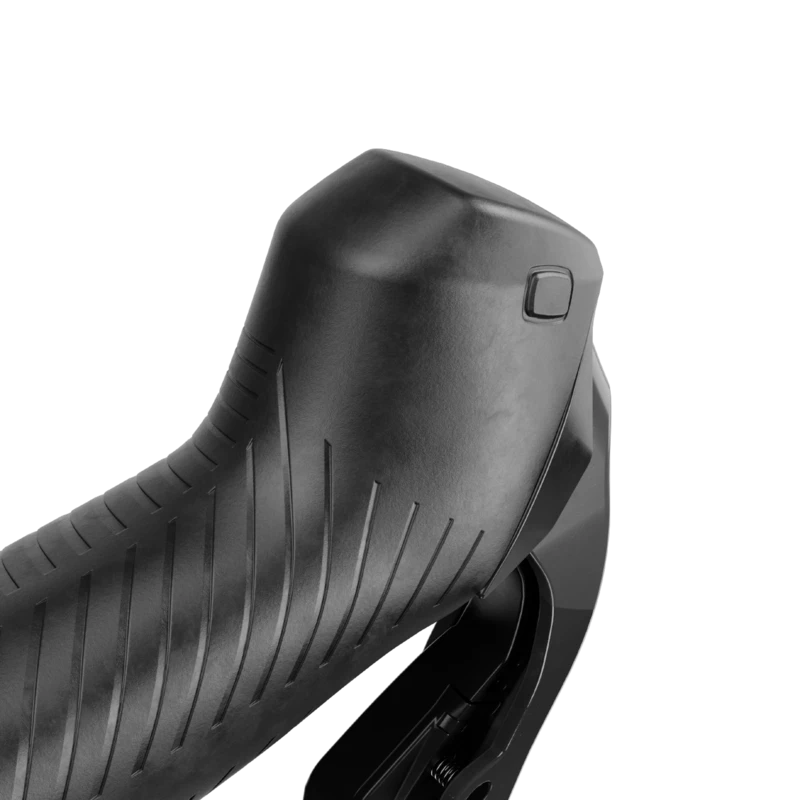 Sram Red Axs E1 12/13 hydraulische shifters van koolstof, voor 12-speed fietsen, zwart, linker en rechter hendel.
