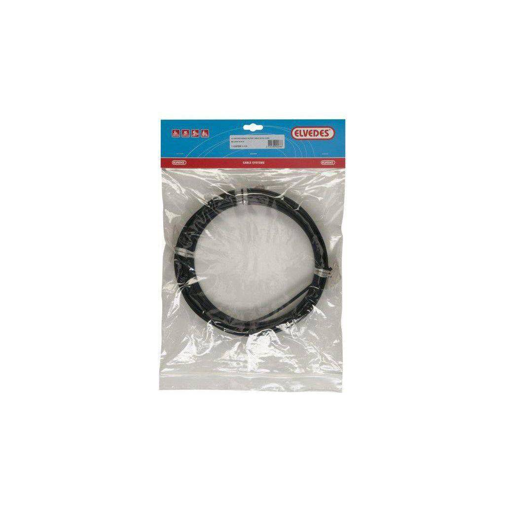 Elvedes Rem Buitenkabel Met Voering 10 Meter / Ø5,0Mm - Zwart (10 Meter Rol) - Le Coq Wielerartikelen