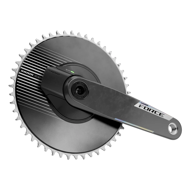 Sram Force Aero Pm E1 Dub 12/13V 50T carbon cranks voor racefiets, met powermeter en aerodynamisch ontwerp