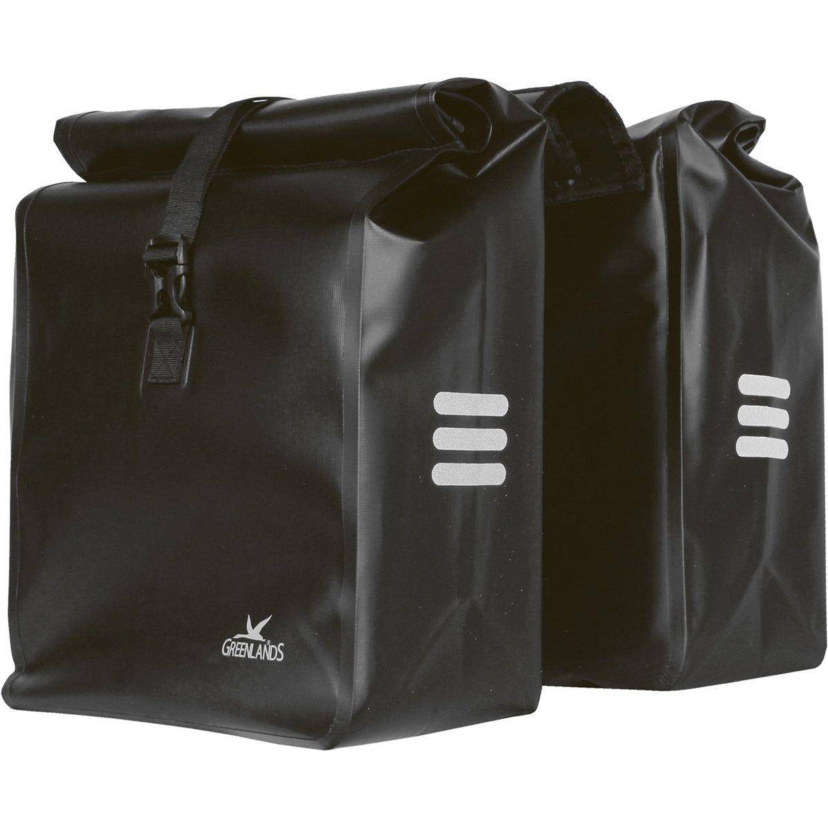 Greenlands 100% Waterproof Dubbele Fietstas 46 Liter 31 X 50 X 15 Cm (X2) - Zwart - Le Coq Wielerartikelen