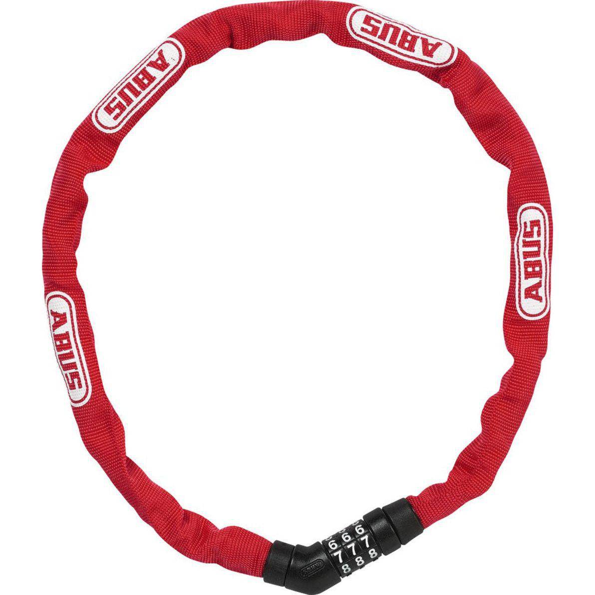 Blauw Abus Steel-O-Chain kettingslot met 75cm lengte en 4mm kettingdikte, beveiligingskettingslot voor fietsen.