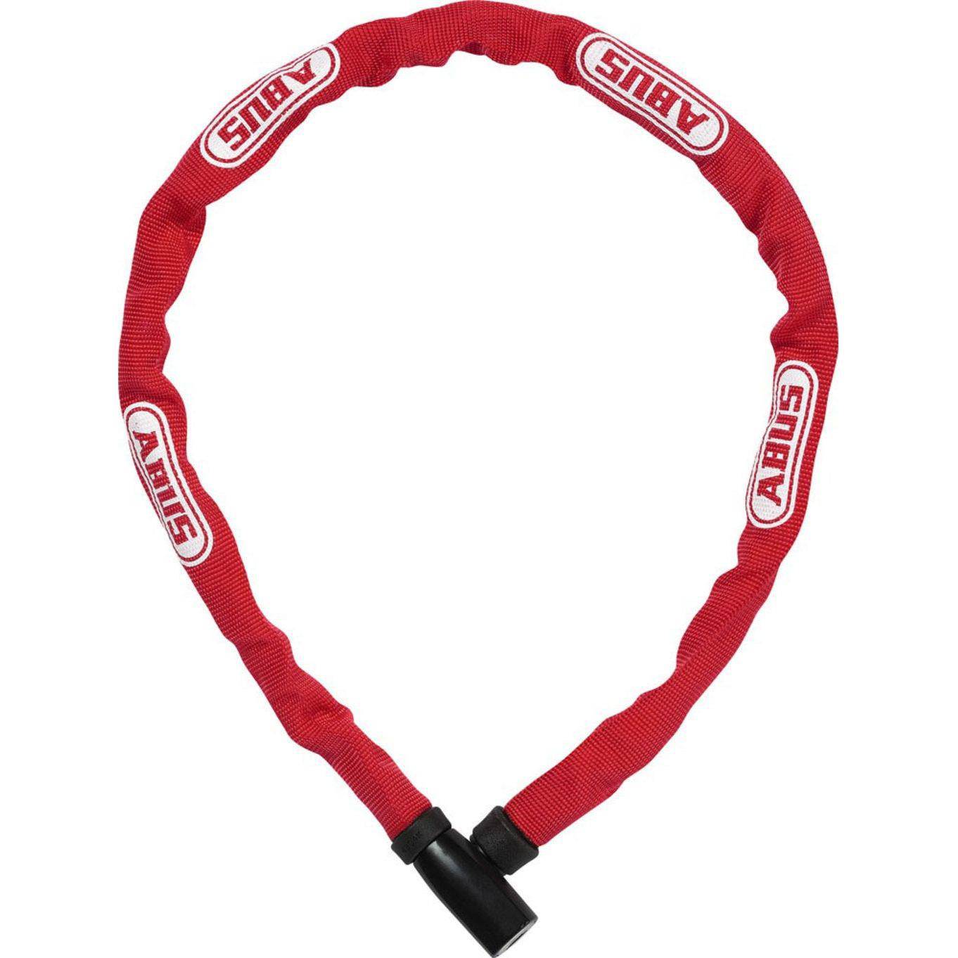 Blauw Abus Steel-O-Chain 4804K kettingslot, 75 cm lang en 4 mm dik, voor veilig fietsen en scooterbeveiliging.