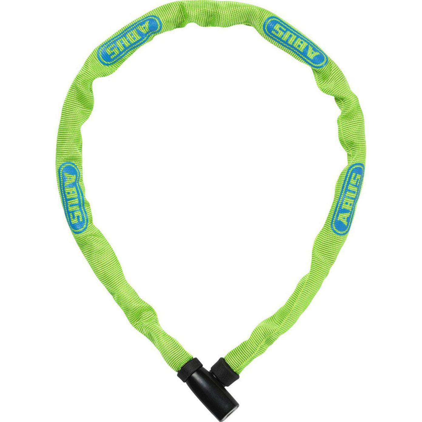 Blauw Abus Steel-O-Chain kettingslot van 75 cm met 4 mm ketting, stevig en veilig voor fietsbeveiliging.