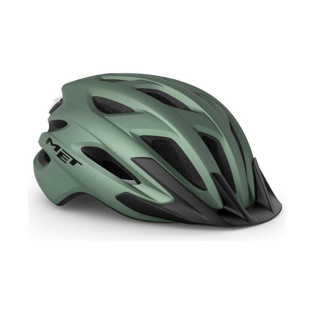 Zwarte MET MTB helm Crossover voor urban en mountainbiken, maat M-L, met ventilatiegaten en stevige constructie.