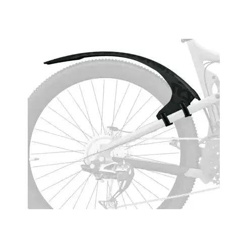 Zwart SKS achterspatbord Mudrocker PVC voor 27.5/29 inch mountainbikes, beschermt tegen modder en water.